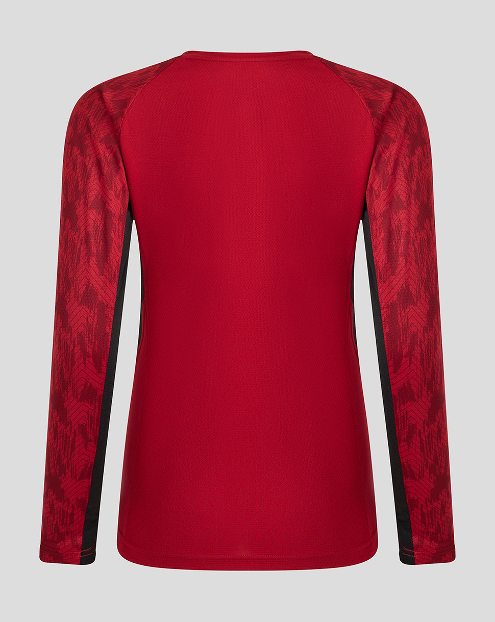 Saracens Women's 25/26 Training Long Sleeve Tee - Rhythmic Red