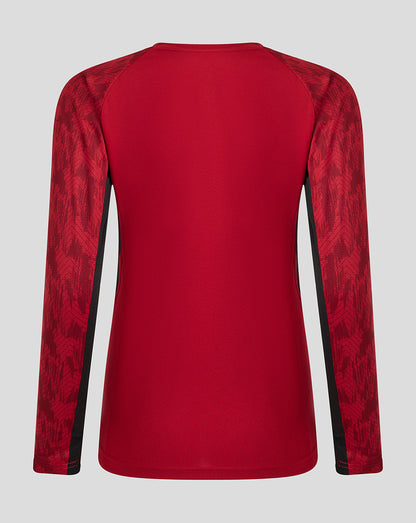 Saracens Women's 25/26 Training Long Sleeve Tee - Rhythmic Red