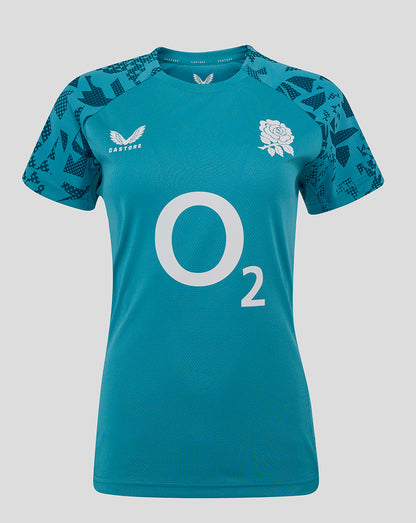 England Rugby Women’s 25/26 Performance Short Sleeve T-Shirt – Storm Blue