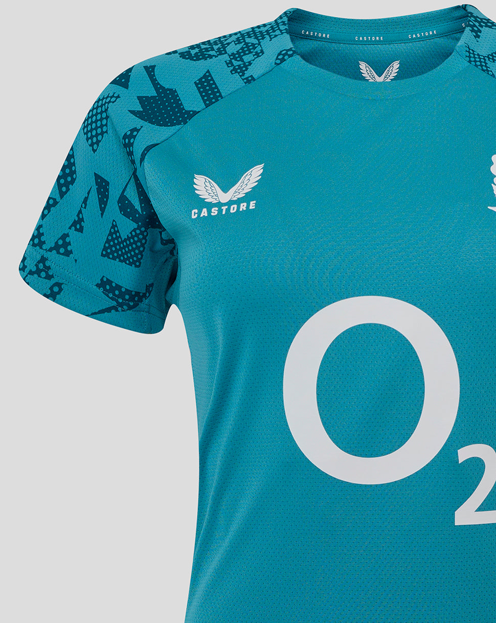 England Rugby Women’s 25/26 Performance Short Sleeve T-Shirt – Storm Blue