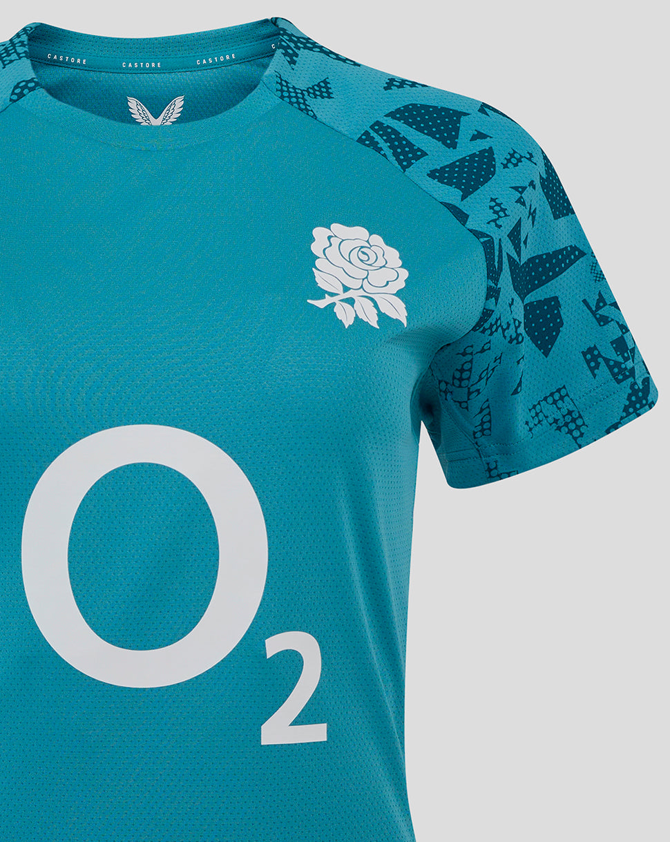 England Rugby Women’s 25/26 Performance Short Sleeve T-Shirt – Storm Blue