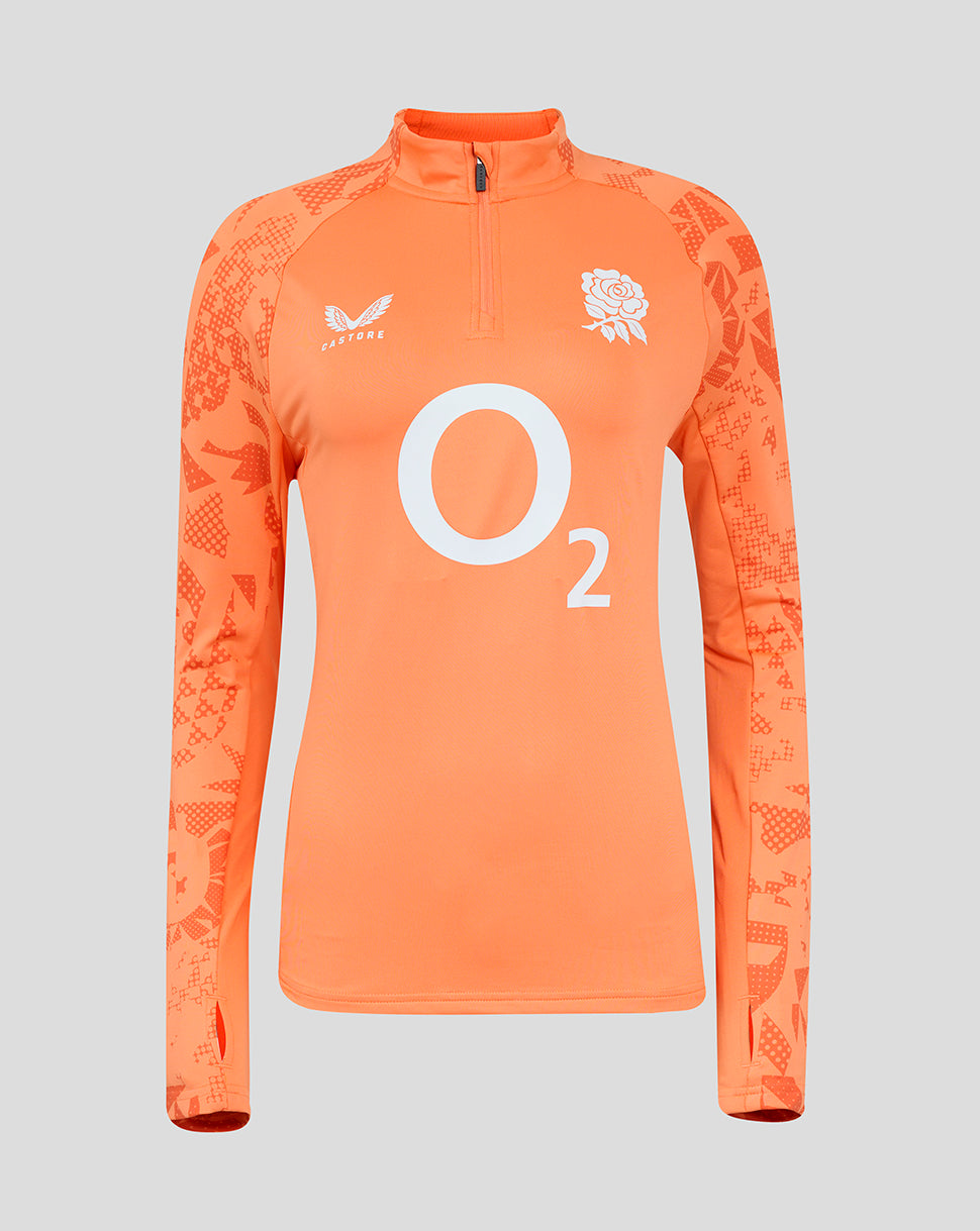 Capa intermedia England Rugby Mujer Rendimiento Prenda superior - Melon