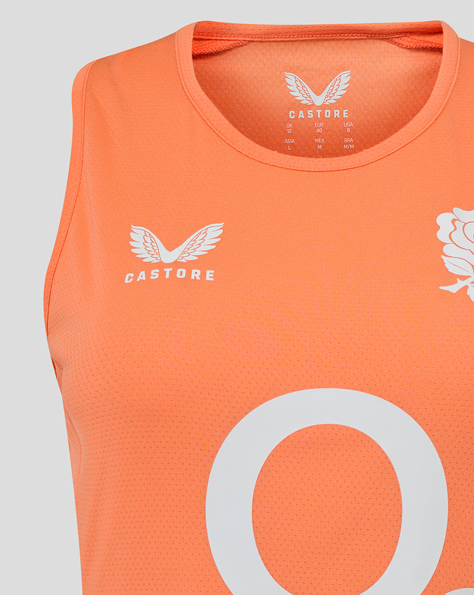 Camiseta Performance de espalda nadadora England Rugby de mujer – Melón - Melon