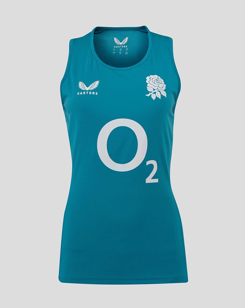 England Rugby Women’s 25/26 Performance Sleeveless Racer Back  – Storm Blue - Storm Blue