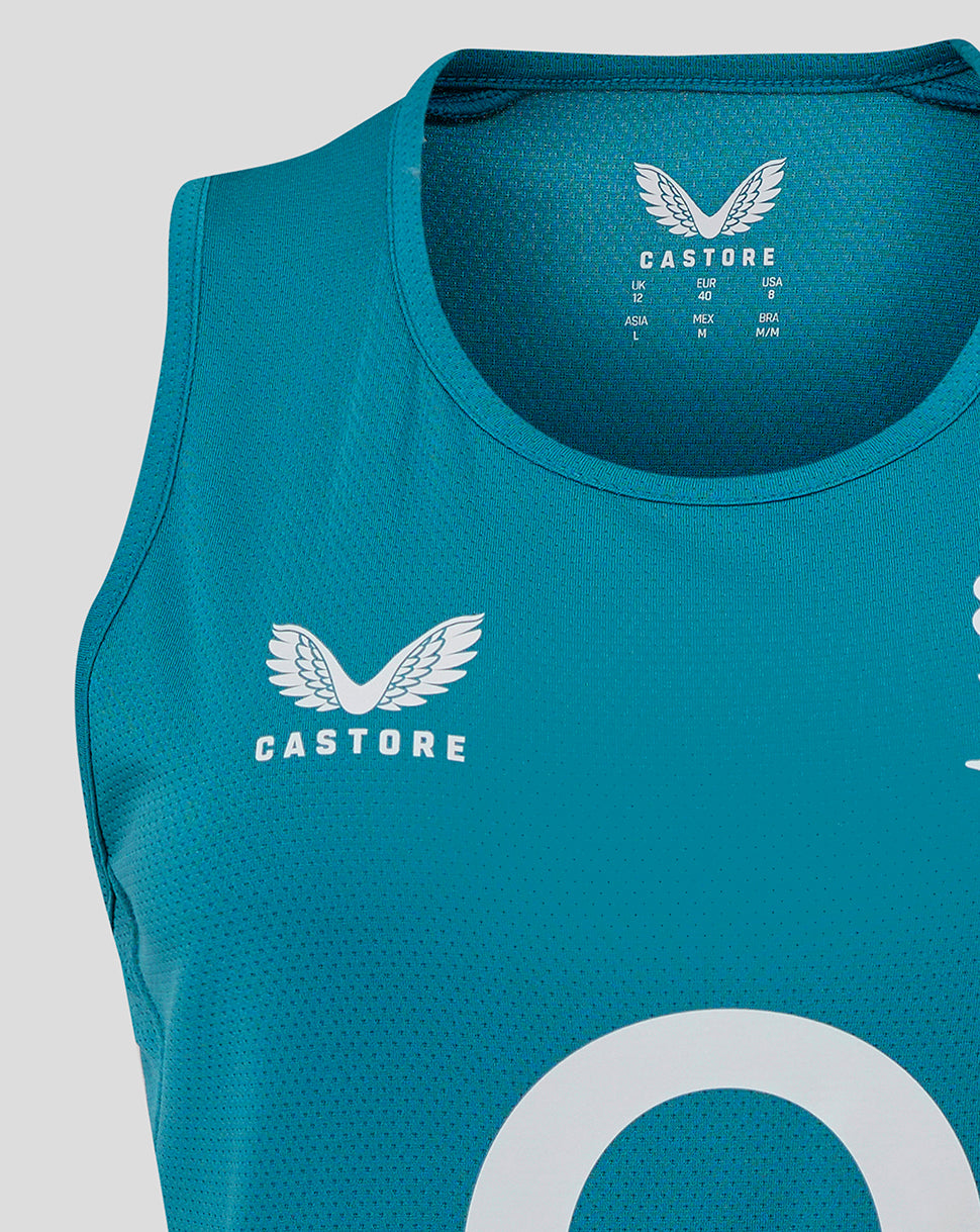 England Rugby Women’s 25/26 Performance Sleeveless Racer Back  – Storm Blue