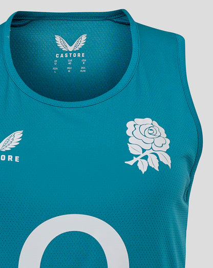 England Rugby Women’s 25/26 Performance Sleeveless Racer Back  – Storm Blue