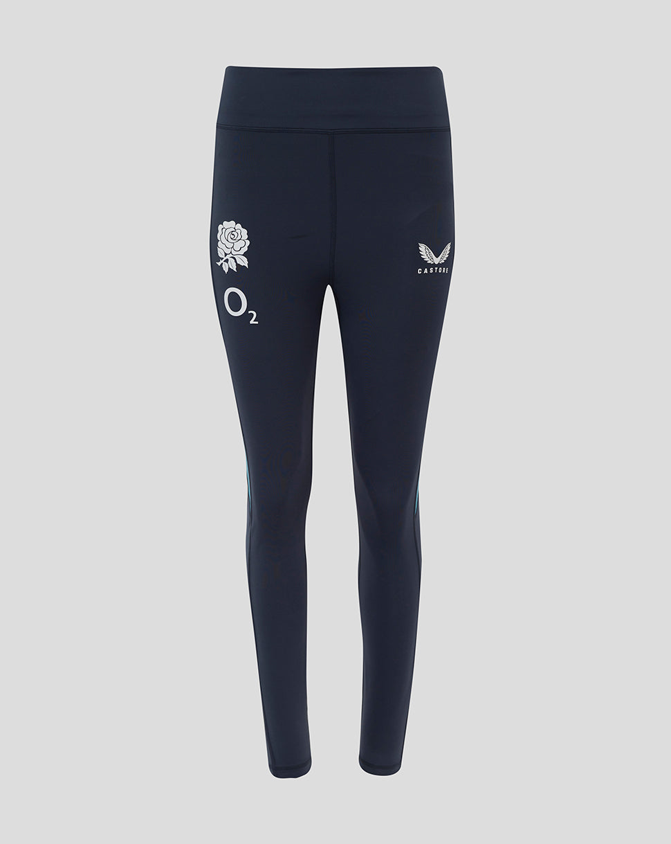 Women’s England Rugby 25/26 Performance Leggings – Inkwell - Inkwell/Storm Blue