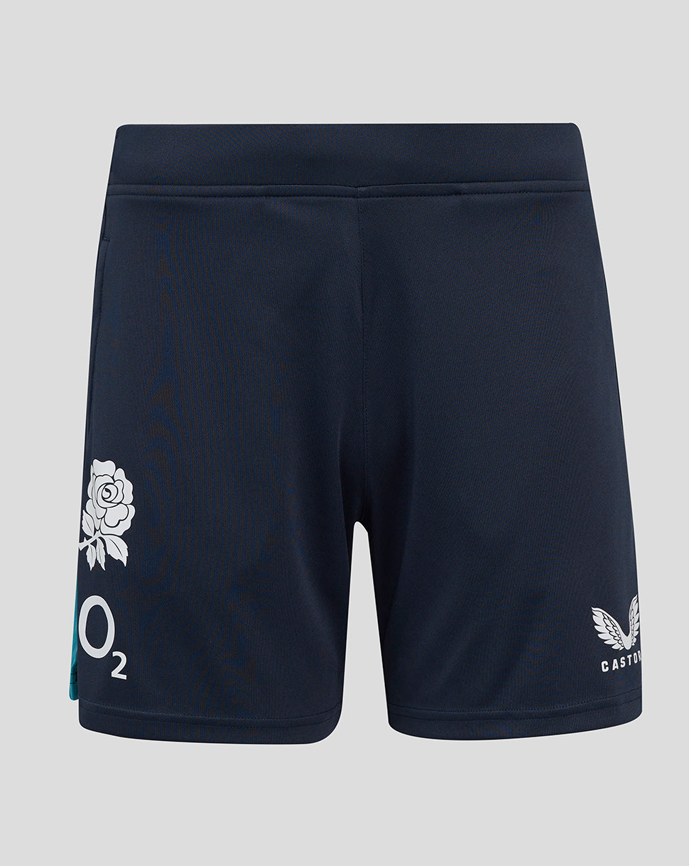 Damen England Rugby 25/26 Performance Strickshorts mit Taschen – Inkwell - Inkwell/Storm Blue