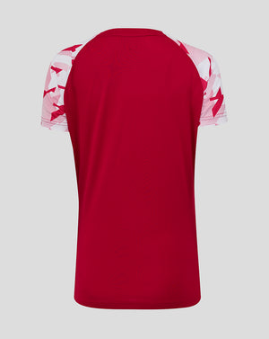 England Rugby Red Roses Pre Match Short Sleeve T Shirt O2 – Women's Fit