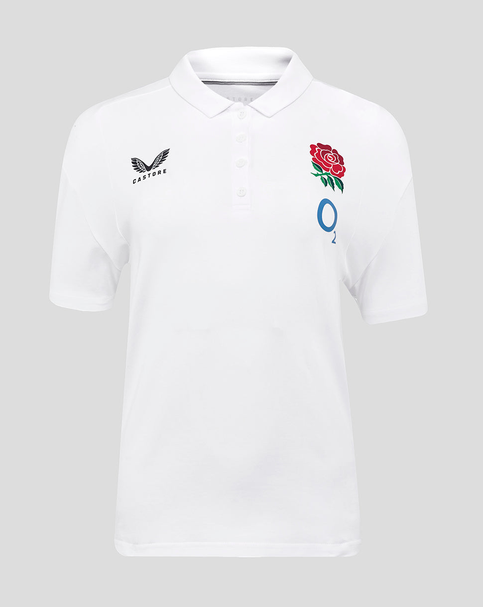 England Rugby Women's 25/26 Travel Polo - Brilliant White