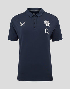 England Rugby Women's 25/26 Travel Short Sleeve Polo - Inkwell