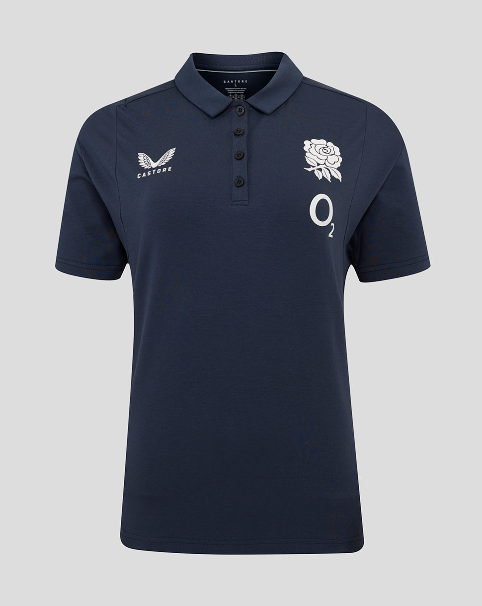 England Rugby Women's 25/26 Travel Short Sleeve Polo - Inkwell - Inkwell