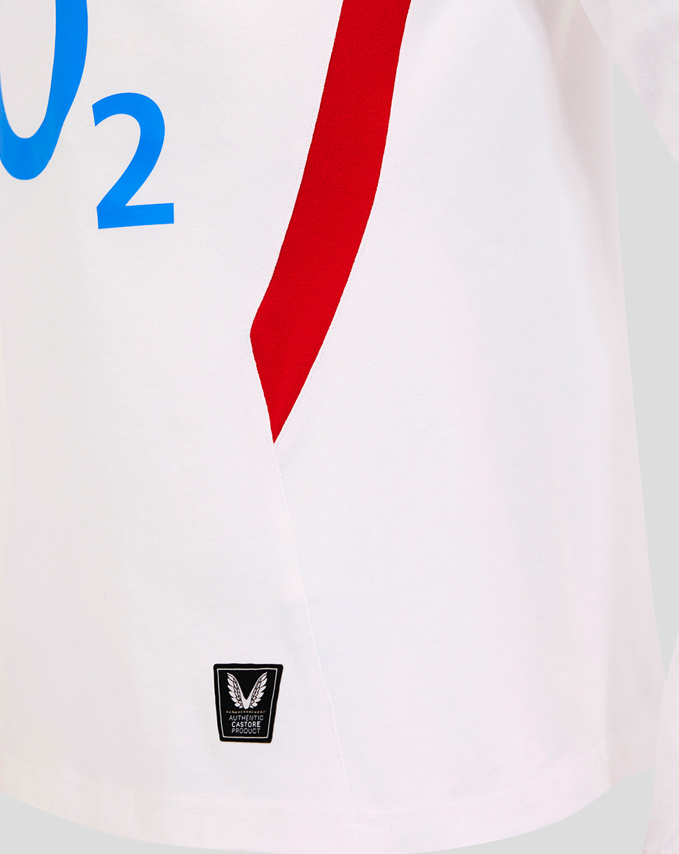 Women’s England Rugby 25/26 Home Classic Long Sleeve Shirt – Brilliant White - Brilliant White/Lipstick Red