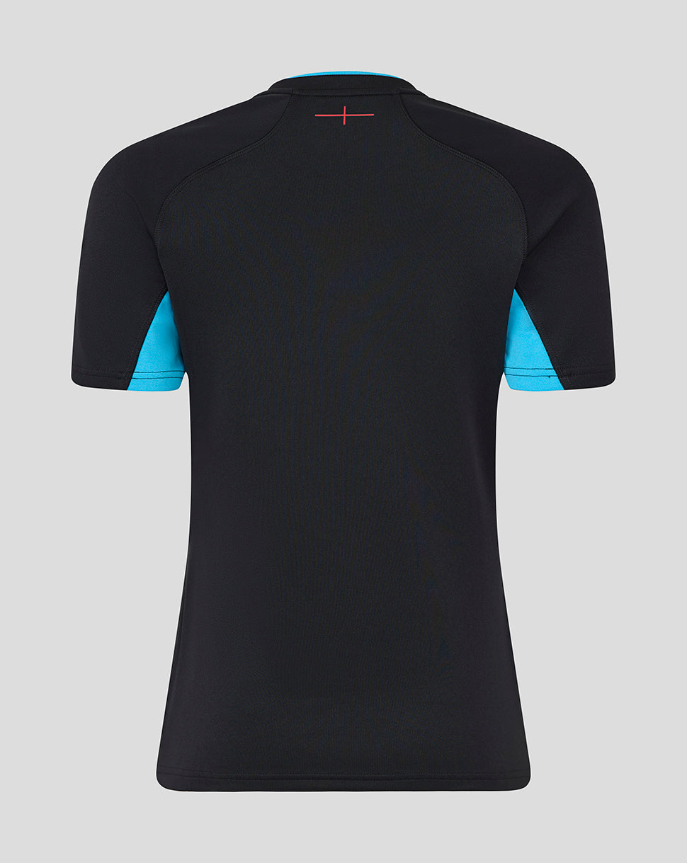 Damen England Rugby Alternativ-Kurzarm-Replica-Trikot – Caviar - Caviar