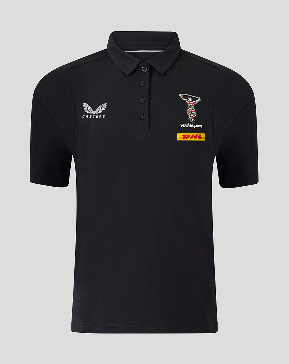 Harlequins Damen 25/26 Travel Poloshirt - Caviar