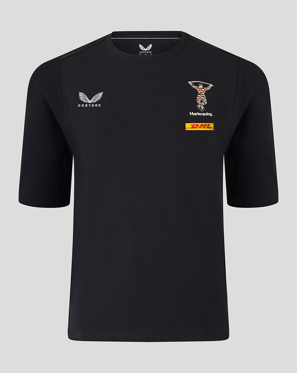 Harlequins Women's 25/26 Travel Tee - Caviar