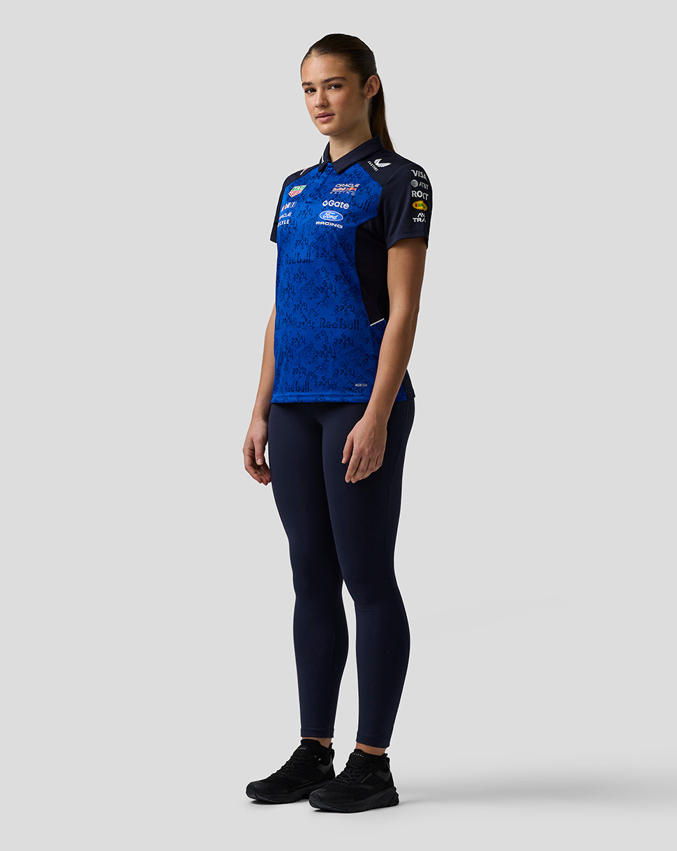 Oracle Red Bull Racing Damen Teamline Poloshirt – Nachthimmel / Surf the Web - Night Sky/Surf The Web