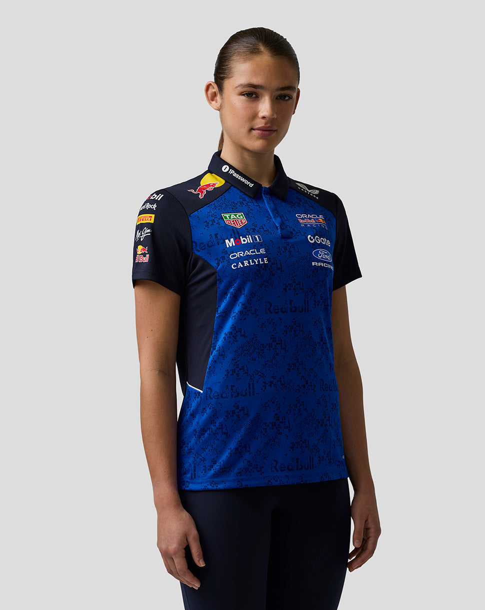 Oracle Red Bull Racing Damen Teamline Poloshirt – Nachthimmel / Surf the Web - Night Sky/Surf The Web