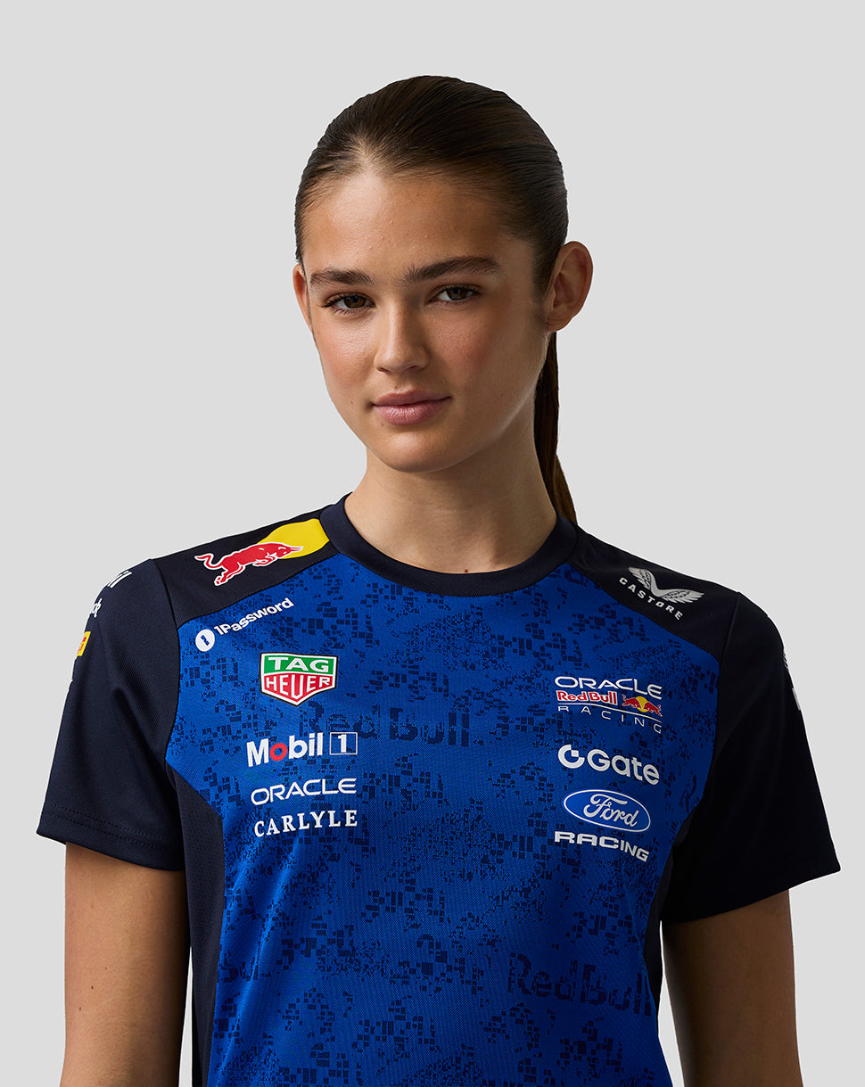 Camiseta Oracle Red Bull Racing Mujer Teamline Set Up – Cielo nocturno / Surf the Web - Night Sky/Surf The Web