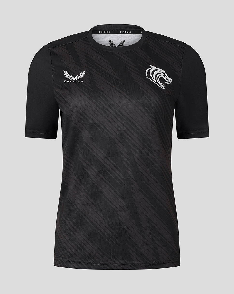 Camiseta Leicester Tigers Mujer 25/26 Warm Up – Negro - Negro