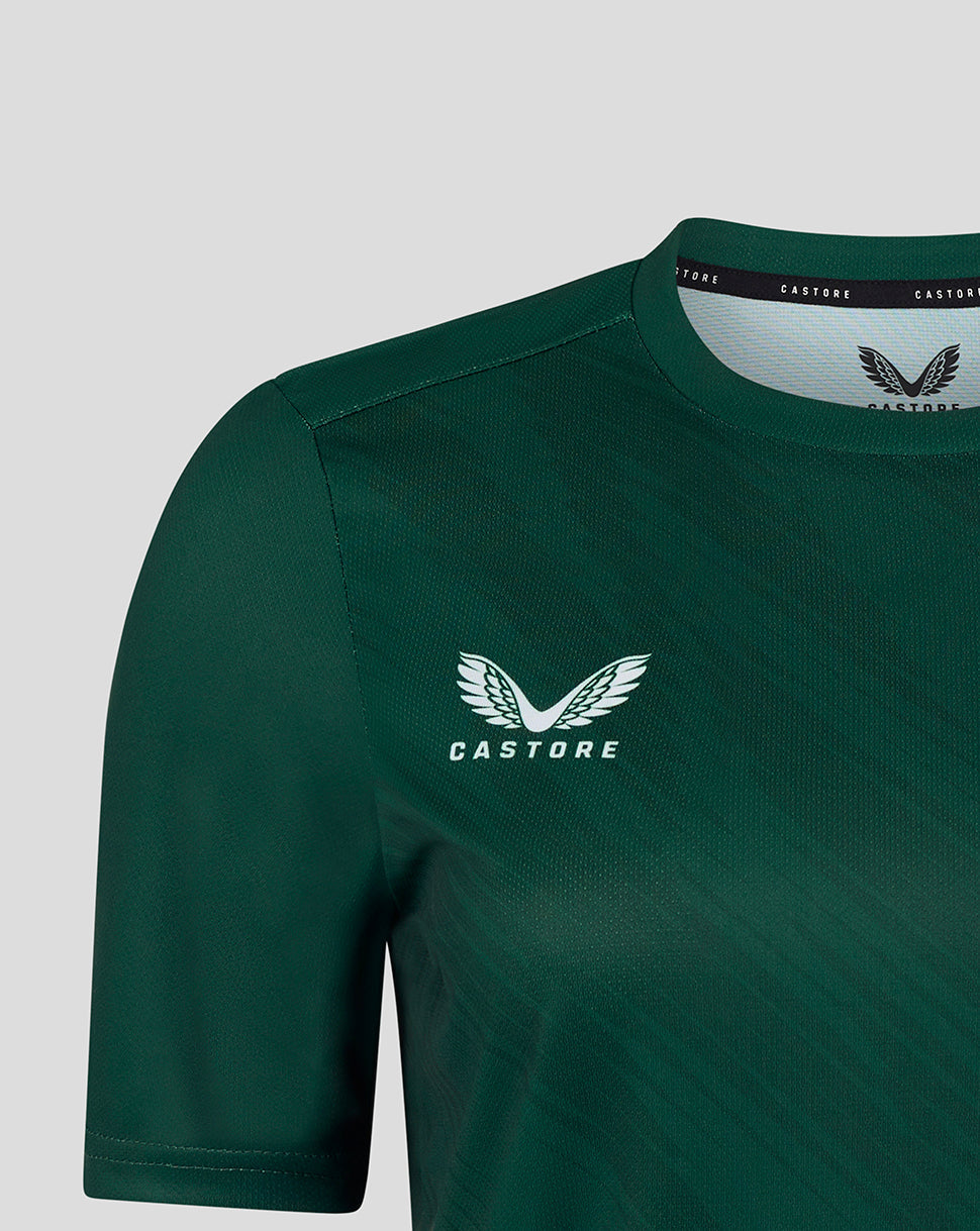 Leicester Tigers Women's 25/26 Warm Up T-Shirt - Dark Green