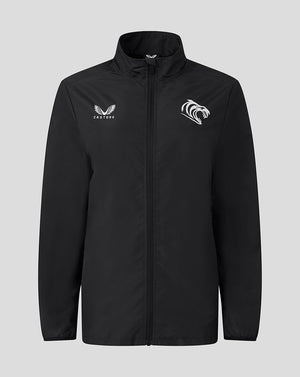 Leicester Tigers Women's 25/26 Woven Pre Match Jacket - Black