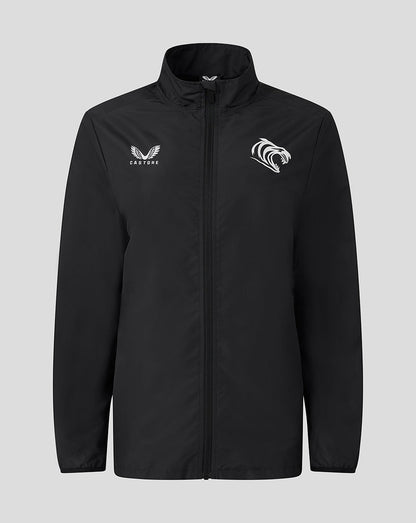 Leicester Tigers Women's 25/26 Woven Pre Match Jacket - Black