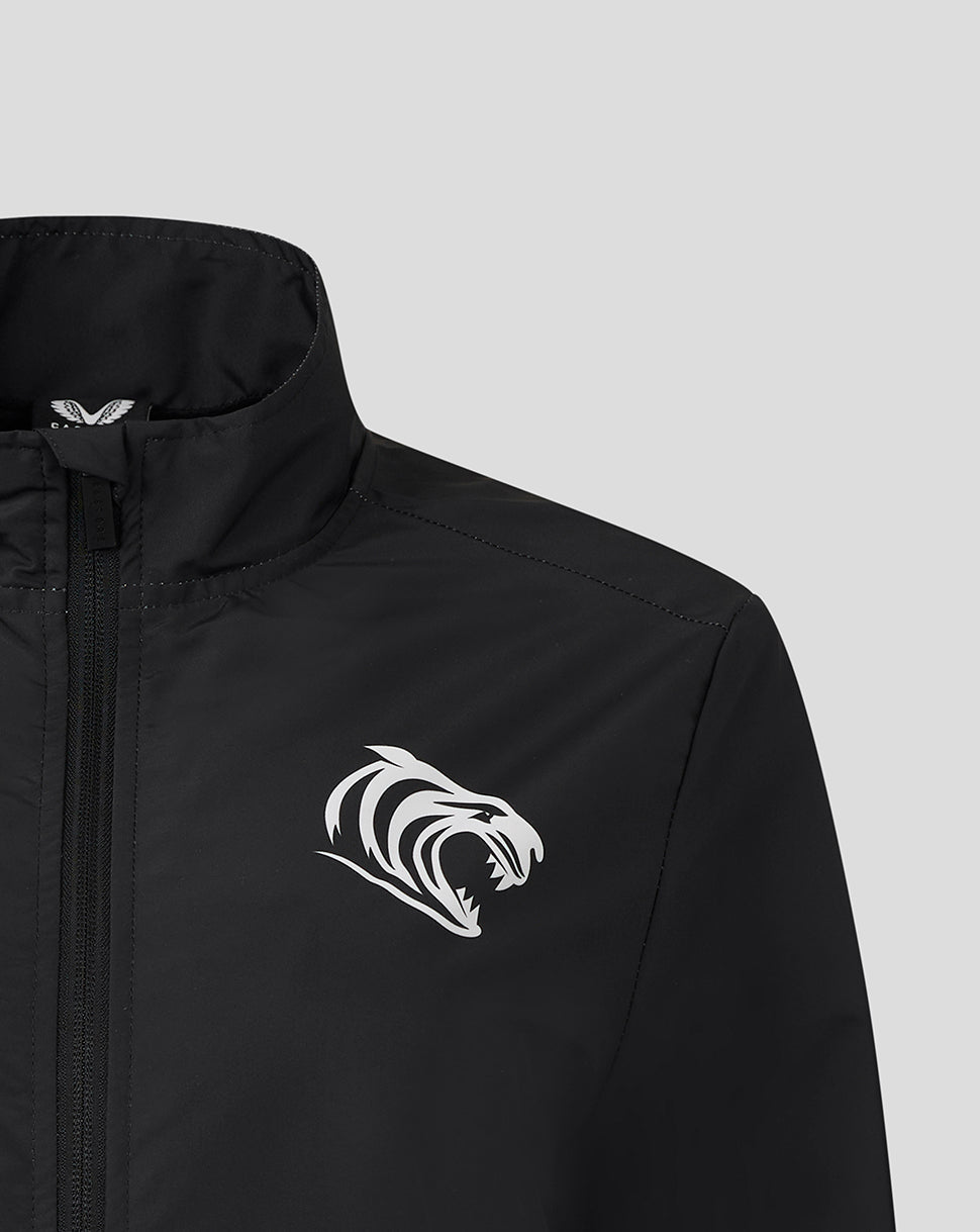 Leicester Tigers Damen 25/26 WebPre-Match-Jacke – Schwarz - Schwarz