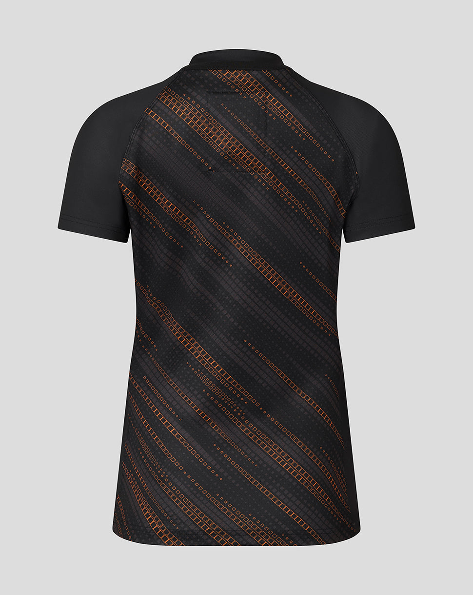 Leicester Tigers Damen 25/26 Aufwärmtrikot – Schwarz - Schwarz