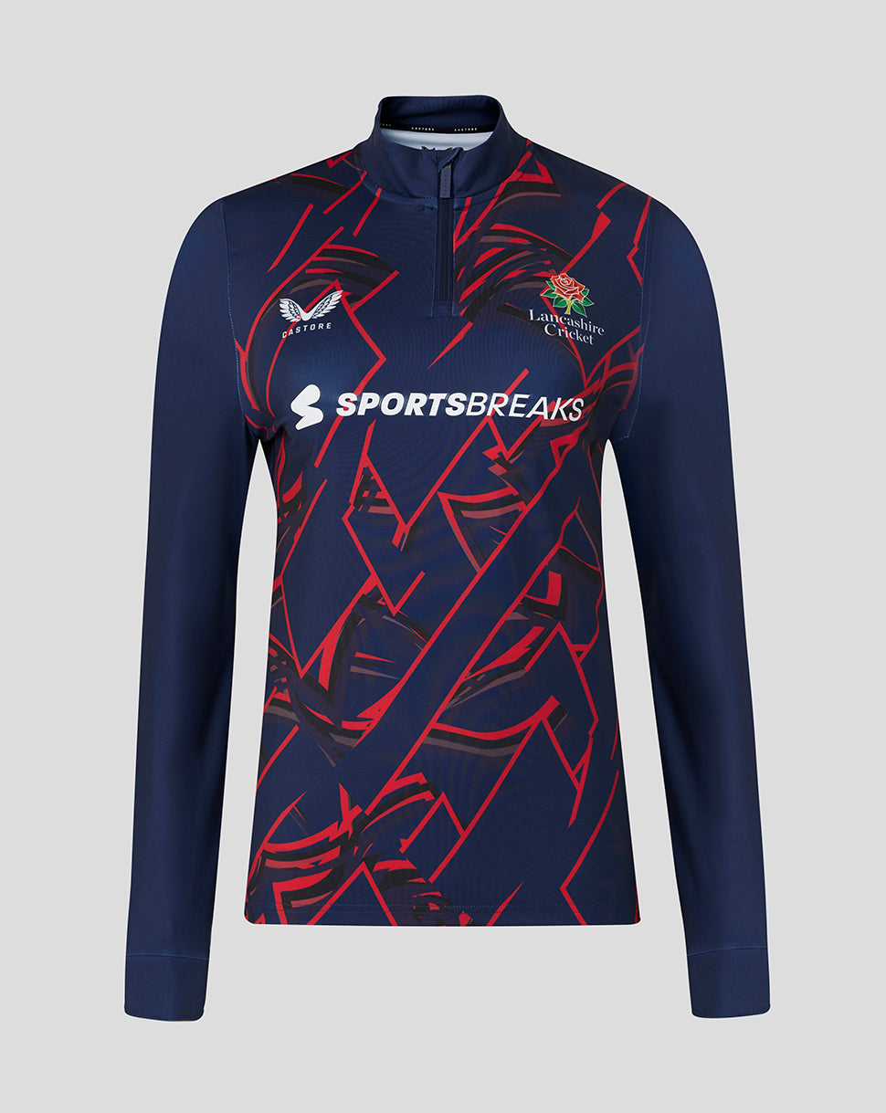 Lancashire Cricket Women's 26/27 Performance Quarter Zip - Peacoat - Peacoat