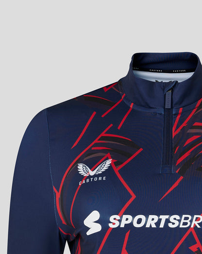 Lancashire Cricket Women's 26/27 Performance Quarter Zip - Peacoat