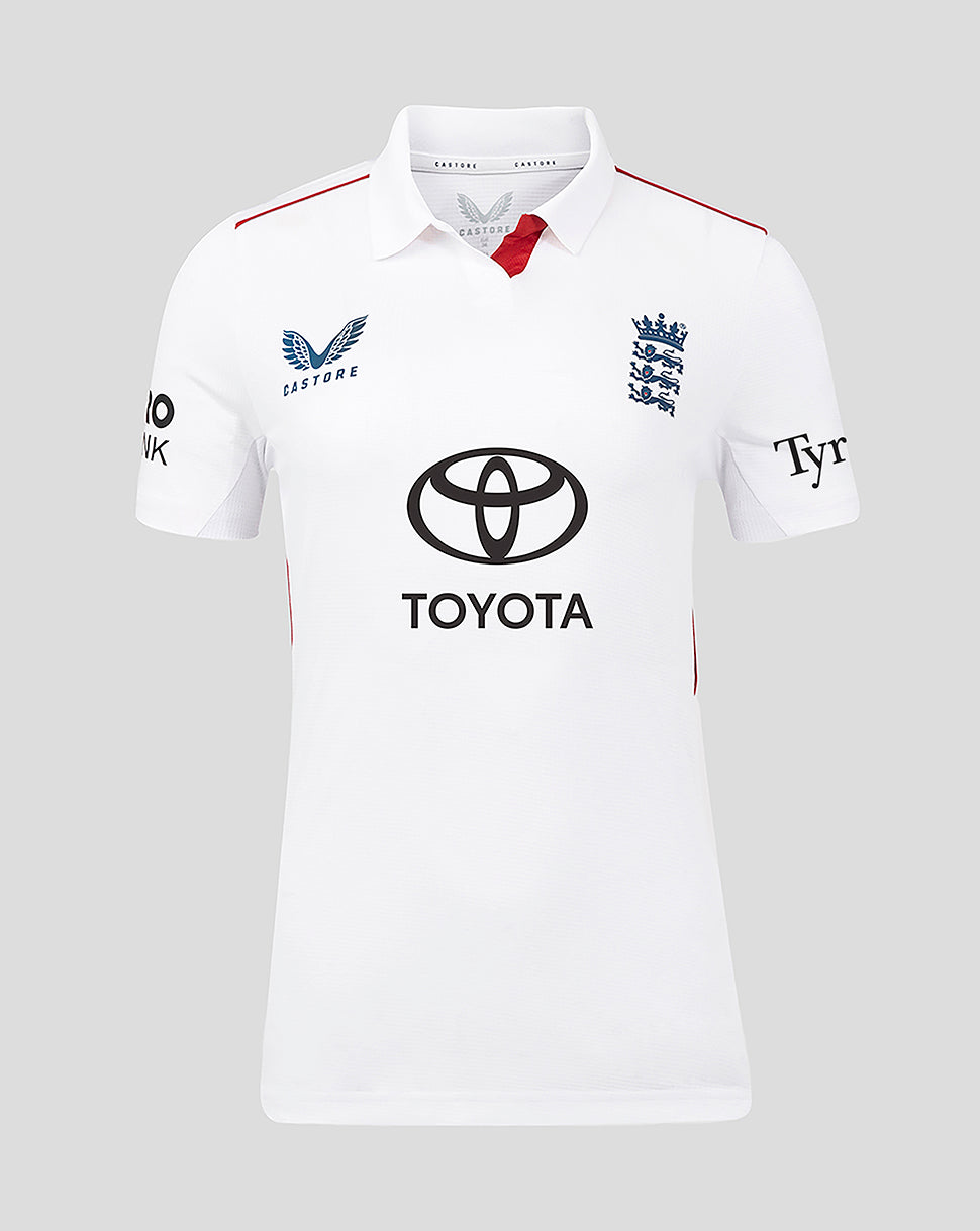 England Cricket Damen 26/27 Test Replica Trikot - Strahlend Weiss