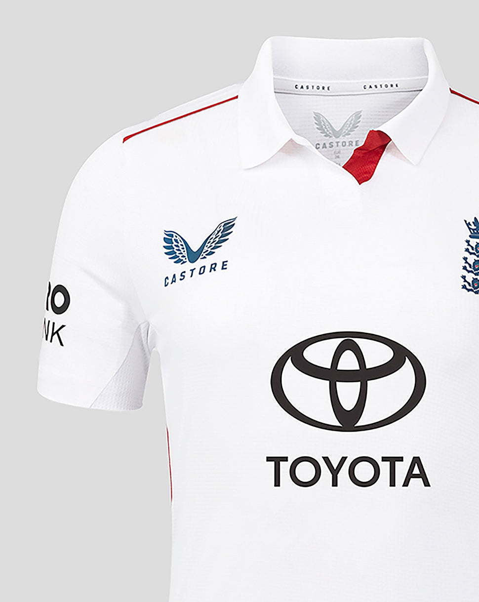 England Cricket Damen 26/27 Test Replica Trikot - Strahlend Weiss