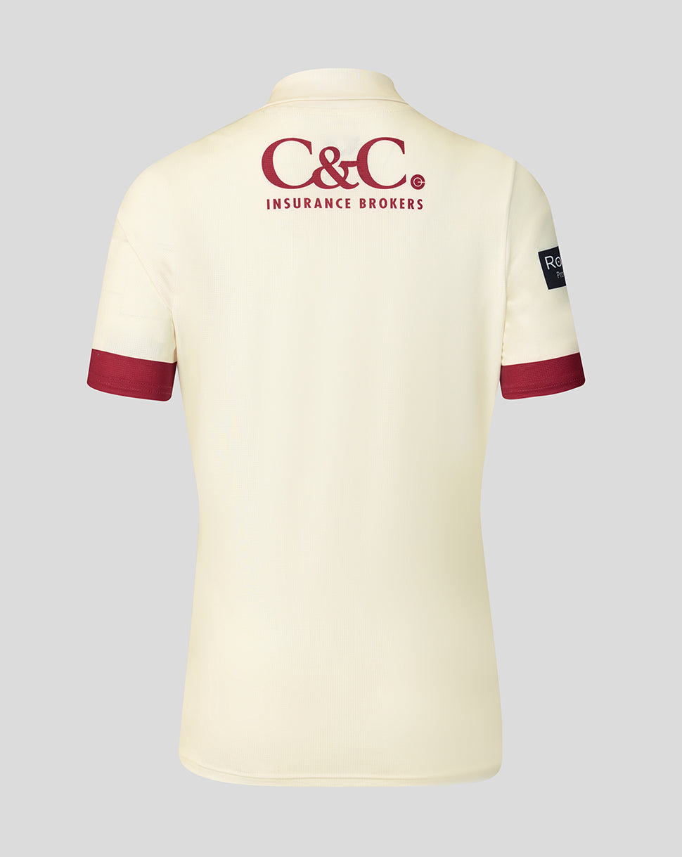 Camiseta de manga corta Lancashire Cricket 26/27 County Champs de mujer – Crema - Cannoli Cream