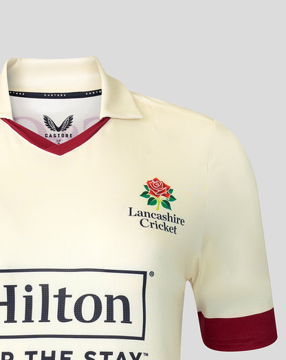 Lancashire Cricket Women's 26/27 County Champs Short Sleeve Jersey - Cream