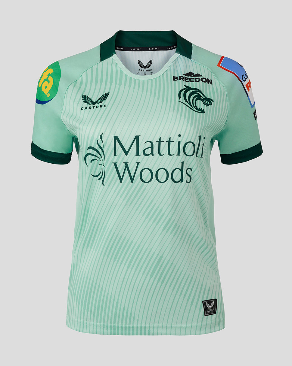 Camiseta Leicester Tigers Mujer 25/26 Réplica Visitante - Verde/Verde
