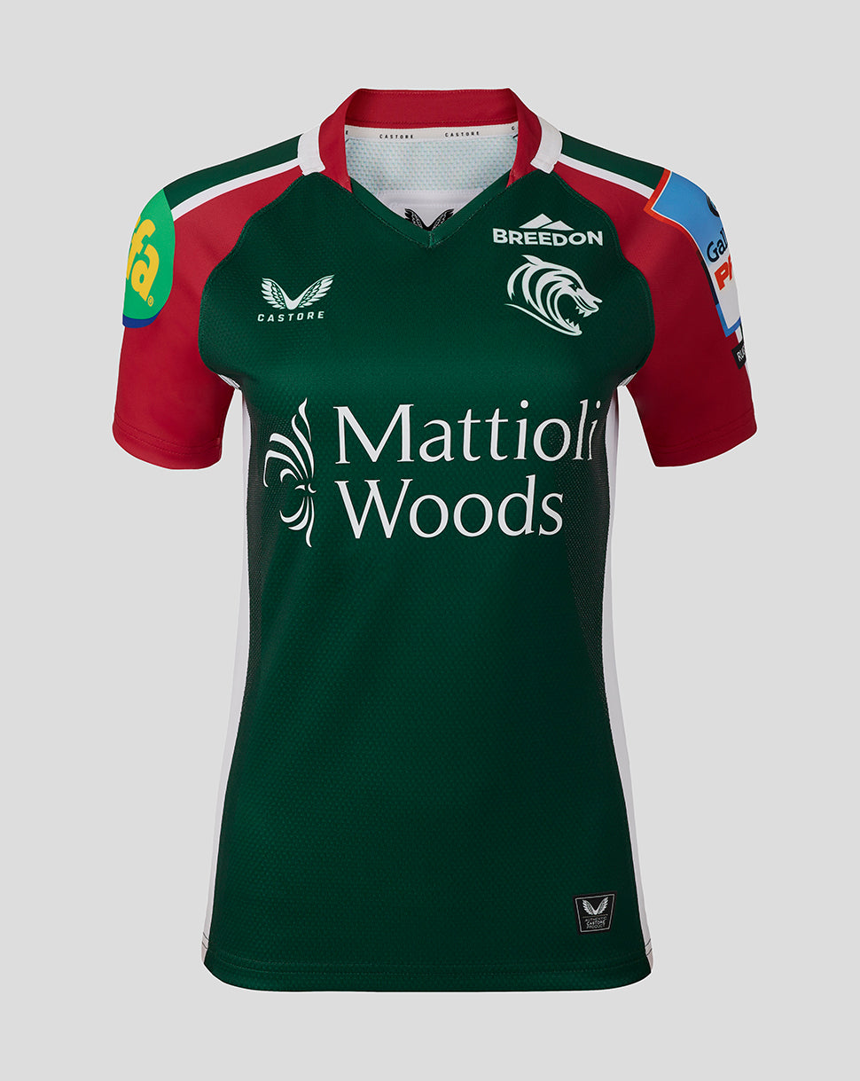 Leicester Tigers Women's 25/26 Pro Home Shirt - Dark Green