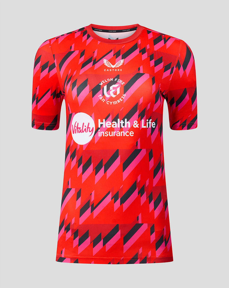 Welsh Fire The Hundred heren 2026 Training t-shirt met korte mouw - Rood