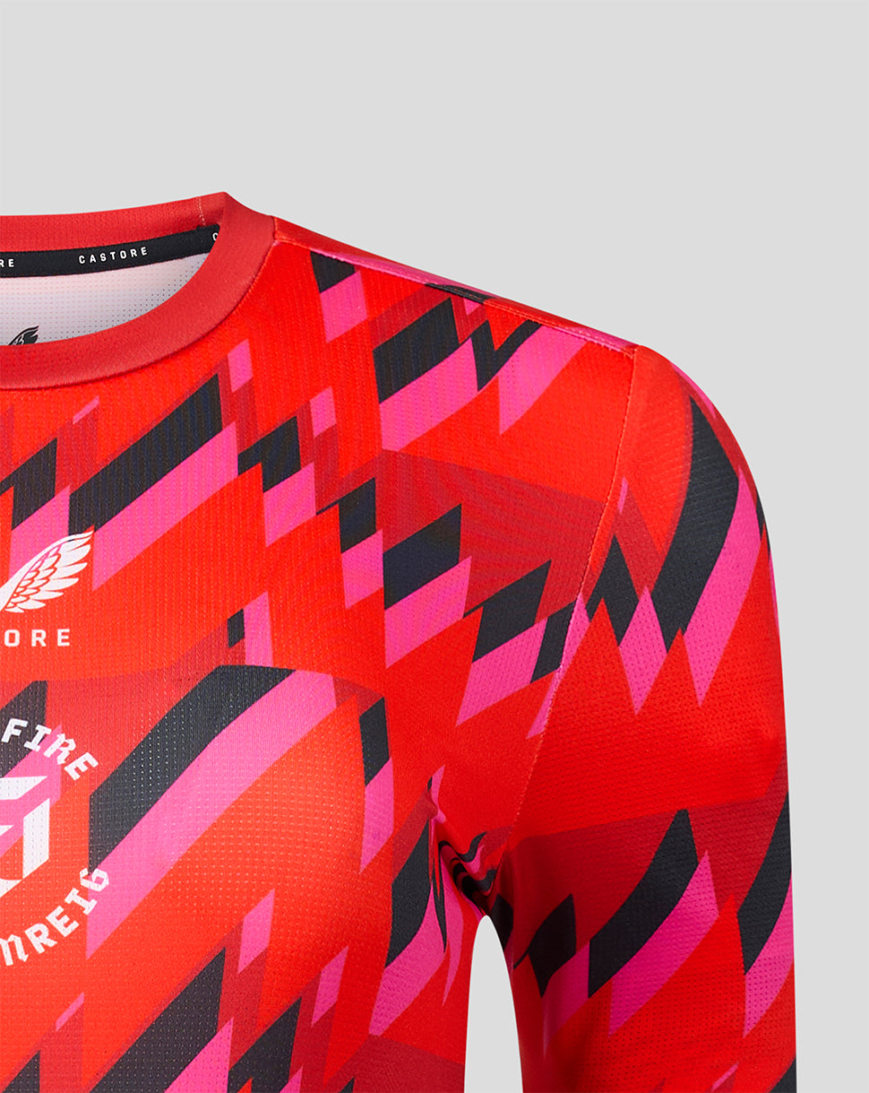 Welsh Fire The Hundred heren 2026 Training t-shirt met korte mouw - Rood