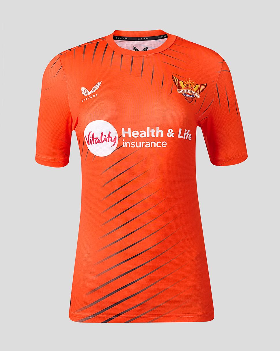 Dames Sunrisers Leeds The Hundred Training t-shirt met korte mouw 2026 - Oranje