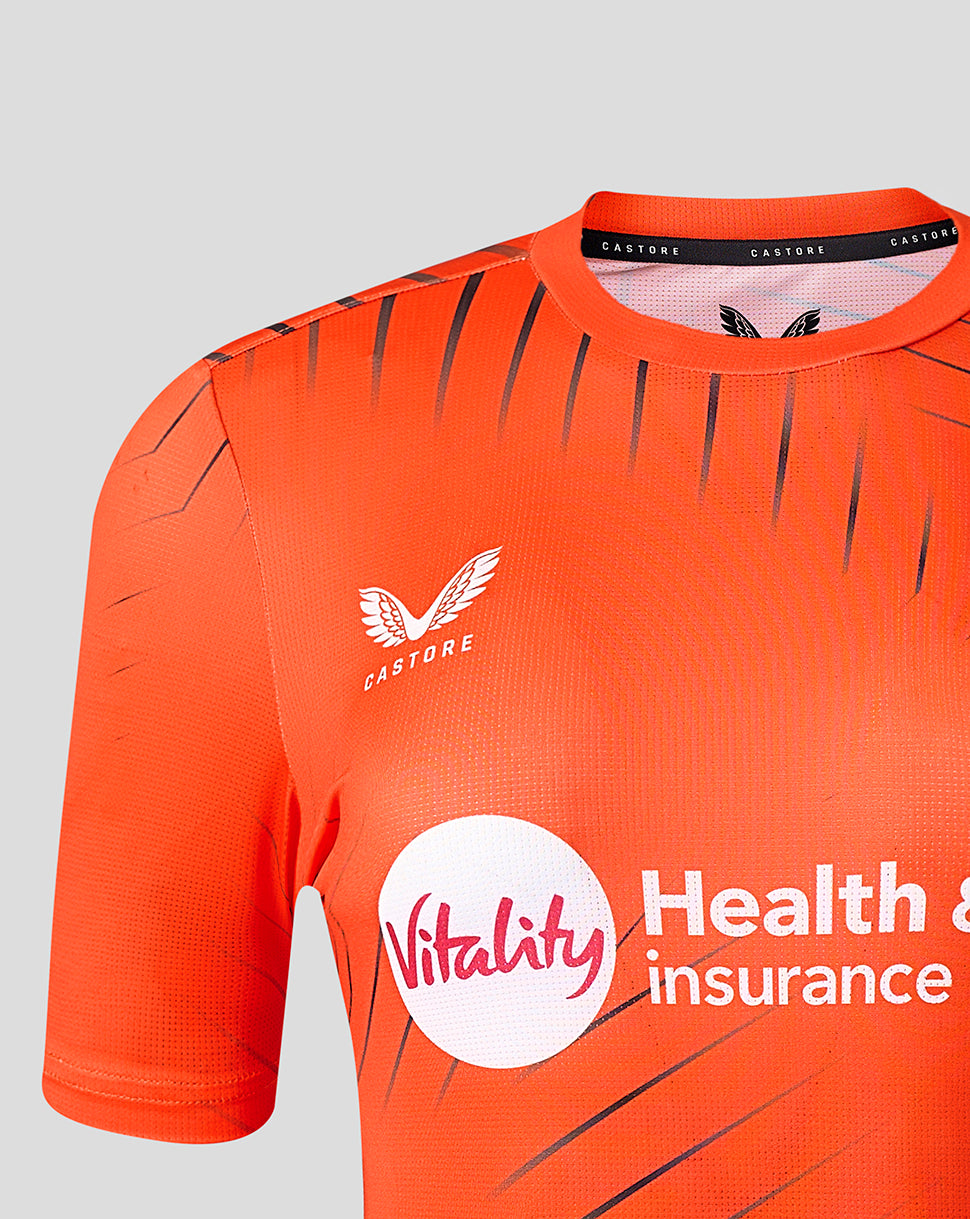 Dames Sunrisers Leeds The Hundred Training t-shirt met korte mouw 2026 - Oranje