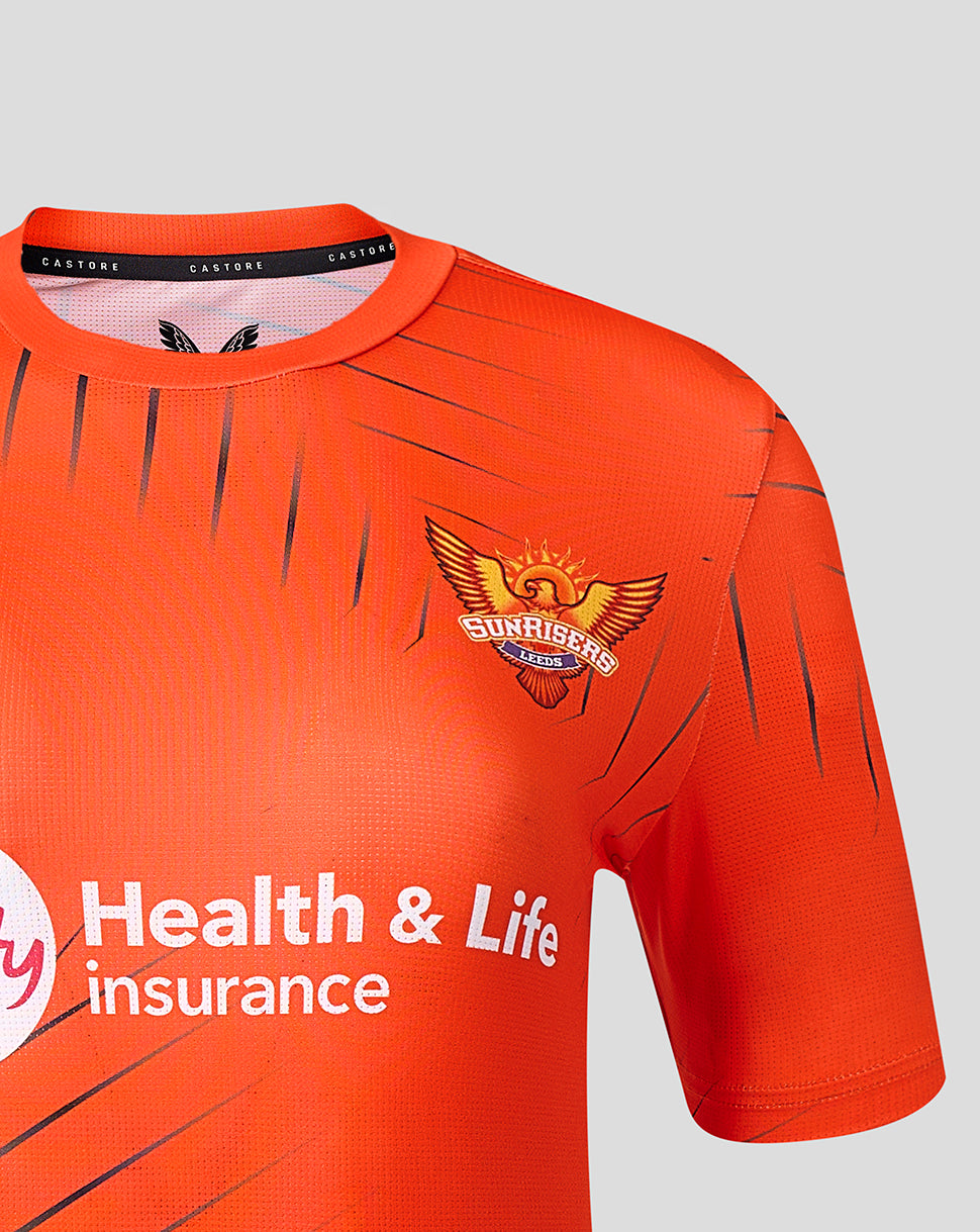 Dames Sunrisers Leeds The Hundred Training t-shirt met korte mouw 2026 - Oranje