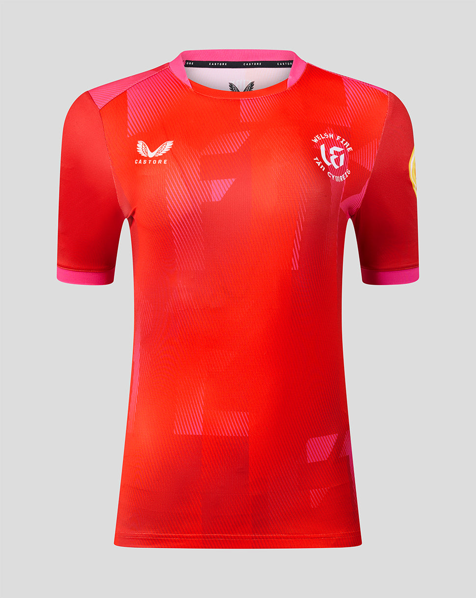 Welsh Fire The Hundred Womens 2026 Short Sleeve Stretch Jersey - Red