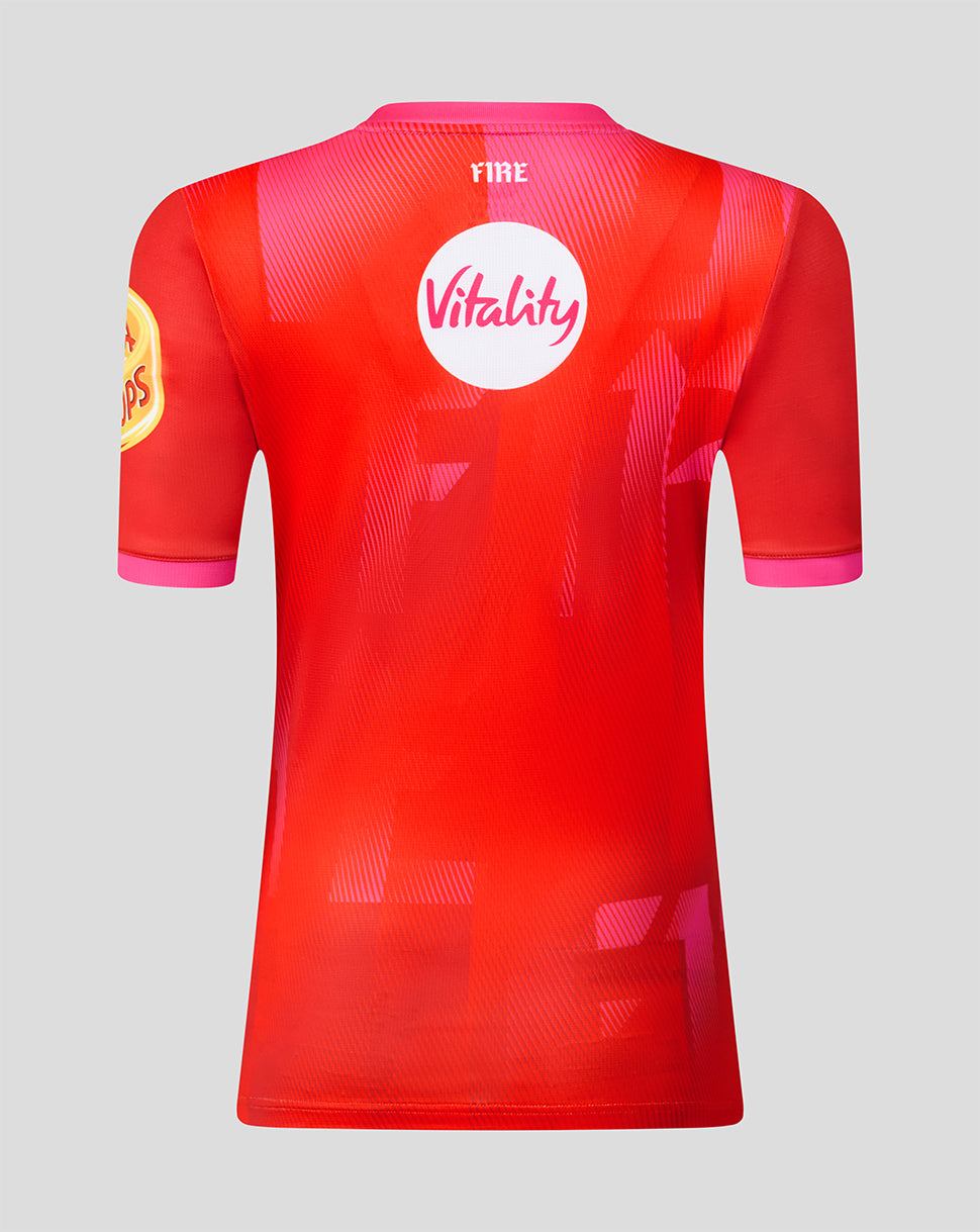 Welsh Fire The Hundred Womens 2026 Short Sleeve Stretch Jersey - Red