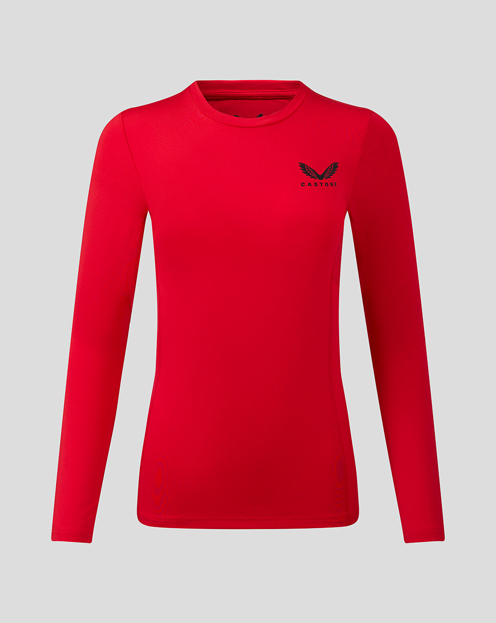 Womens Baselayer Long Sleeve Top - True Red