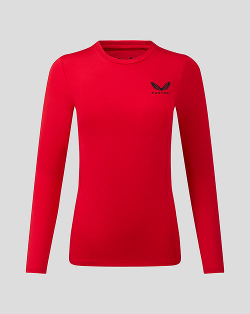 Womens Baselayer Long Sleeve Top - True Red