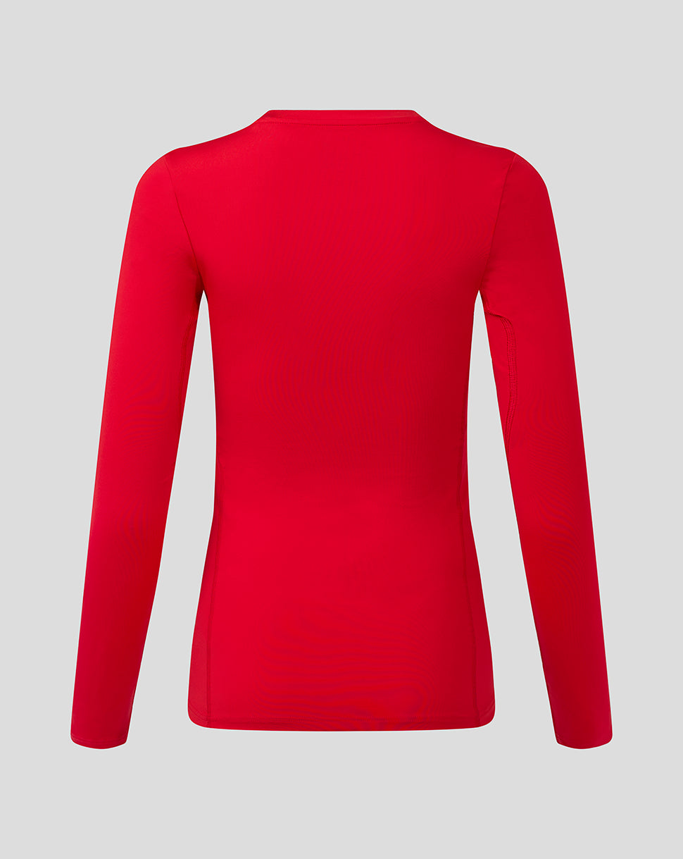 Womens Baselayer Long Sleeve Top - True Red
