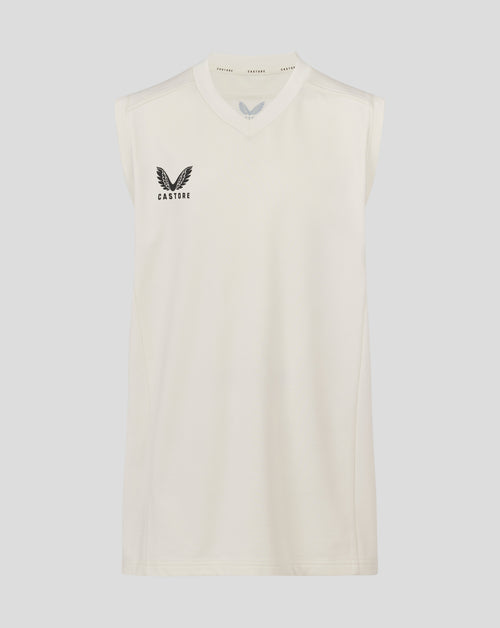 Womens Cricket Sleeveless Jumper - Cannoli Cream