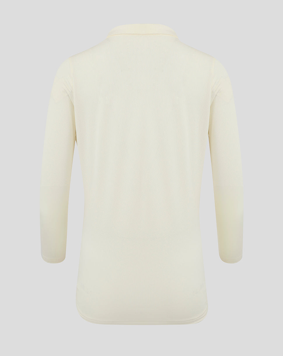 Womens Cricket Long Sleeve Tech Playing Shirt - Cannoli Cream