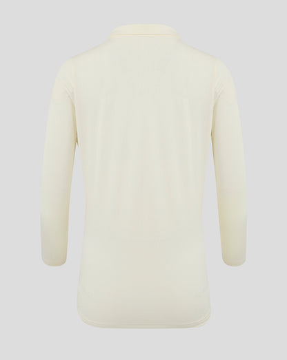 Womens Cricket Long Sleeve Tech Playing Shirt - Cannoli Cream